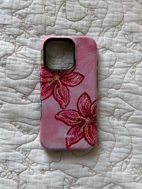 Blunt Cases beaded flower pink i phone 16 pro phone case 🌺
